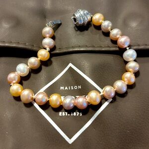 Birks genuine pastel pearls bracelet fits 6.5” wrist